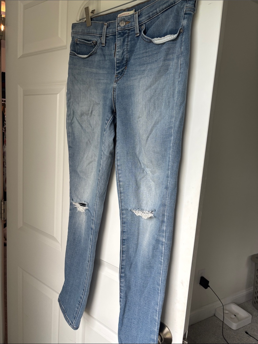 Levi's Light Blue Skinny Distressed Jeans
